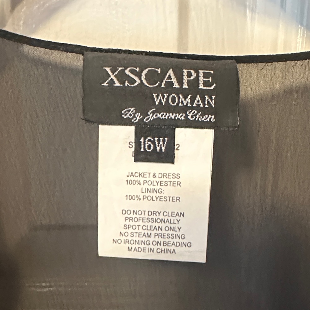 Xscape Woman Black Jacket & Dress Set - Black